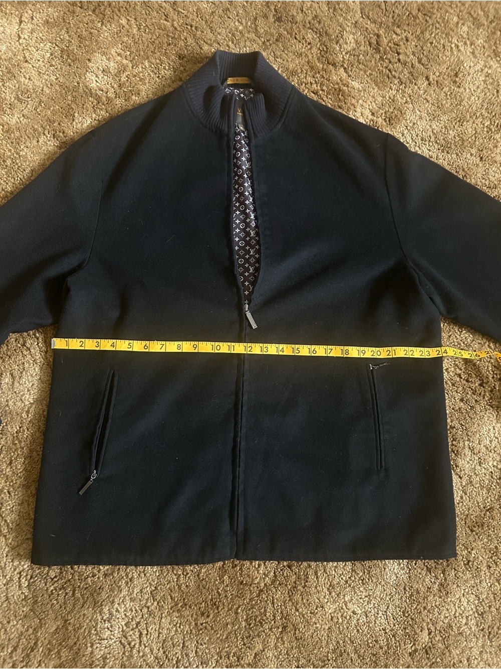 Black LV full zip sweater/jacket